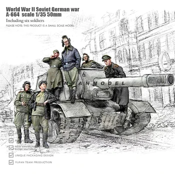 1/35 Zestawy modeli z żywicy, bezbarwne i самосборные figurki (6 żołnierzy bez czołgów) A-664