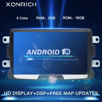 1 din android 10 Samochodowy radio odtwarzacz multimedialny Do Dacia Lodgy Logan Duster Sandero Renault Captur/Lada/Xray DVD nawigacja gps