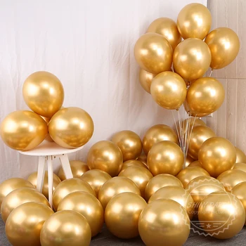 12 cm 10 szt./lot, metalowy balon kolory: złoty, srebrny, fioletowy, metalowy, chromowany, lateksowe balon, dekoracja, ślub, Walentynki, urodziny