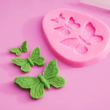 1szt 3D Silikonowa Forma W Kształcie Motyla Fondant Ciasto do Formy Mydło Formy Do Pieczenia Narzędzia Do Gotowania Ciasteczka cukru