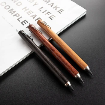 1szt Wieczny Drewniany Ołówek Bez Tuszu Nieograniczony Pisanie Czysta Biznesowa Uchwyt Do Podpisu Biurowy Biurowy Ołówek