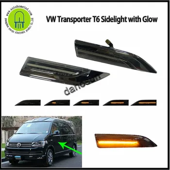 2x Dynamiczny Szeregowy Migacz LED Boczna Obrysowa Kierunkowskaz Lampka Repeater lampy sidemarker Do VW Transporter T6 Caddy