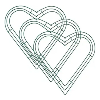 3 Opakowania Serce Metalowy Wieniec 12 Cali w kształcie Serca Drut Wieniec Ramka dla Domowych Ślub Walentynki Rzemiosła DIY