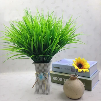 3 Szt Sztuczne Rośliny Zielona Trawa Plastikowe Kwiaty Sprzęt Wesele Wiosna Lato Wystrój Salonu