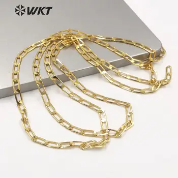 BC153 WKT nowe sprzedaż mosiężny łańcuch ze złota z galwanicznie odporna na потускнению biżuterii łańcuch do bransoletki naszyjnik