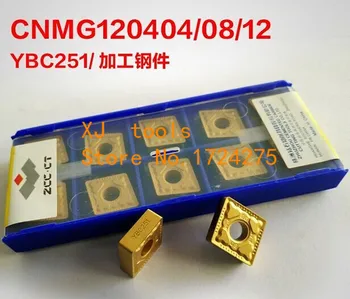 Darmowa wysyłka CNMG120412-PM YBC251 (10 szt./lot) płytka CNMG120412 dla tokarek, narzędzi skrawających z węglika цементированного