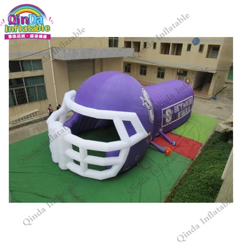 Dostosowywający nadmuchiwanego tunel piłki nożnej, nadmuchiwany tunel kasku piłki nożnej na sprzedaż