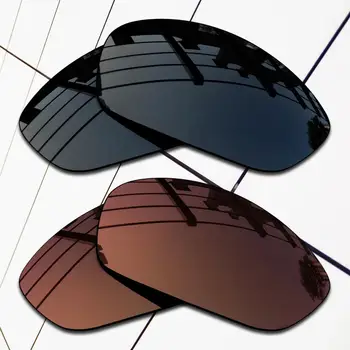E. O. S 2 Pary czarnych i Brązowych Spolaryzowane Wymiennych okularów Przeciwsłonecznych Oakley Juliet