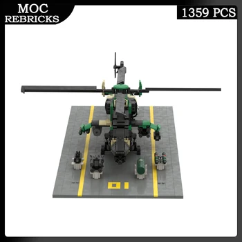 Ii wojna Światowa Broń Wojskowa Tygrys Helikoptery Zaktualizowana Wersja MOC Budulcem Modele Samolotów Cegły Zabawki Edukacyjne Prezenty dla Dzieci
