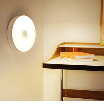 Inteligentny Indukcyjny lampka Nocna Dla Ludzkiego Ciała Bezprzewodowy USB Akumulator Oprawa Kreatywny Nocne Korytarz Korytarz Ochronne Lampy Dla Oczu