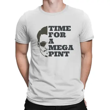 Johnny Деппу potrzebuje Mega Kufel wina, Śmieszne Koszulki, Męskie Mega Kufel, Modna bawełniana koszulka z okrągłym dekoltem i krótkim rękawem