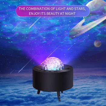 Kolorowe Gwiaździste Niebo Galaktyka Projektor lampka Nocna Blueteeth USB Odtwarzacz Muzyczny Star Romantyczna lampka Nocna Lampa Prezenty