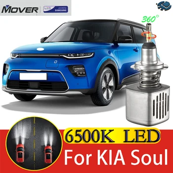 Lampy led reflektorów samochodowych, Podarowanych SAMSUNG Dla Kia Soul, led Samochodowe 6500 K, Biały Światło, Автофара 2X