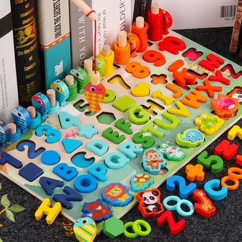 Matematyka Wędkarstwo Ilość Cyfr Cyfrowy Formy Mecz Wczesnej Edukacji Prezent Dla Dziecka Zabawki Montessori Edukacyjne Zabawki Drewniane Dla Dzieci, Deska