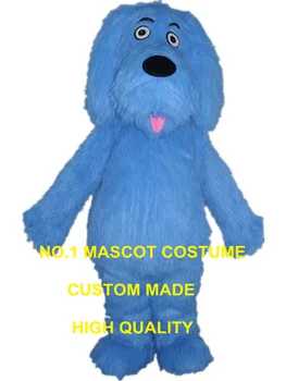 niebieski pluszowy kostium maskotki psa wykonany na zamówienie dorosły rozmiar postać z kreskówki cosplay kostium karnawałowy 3207