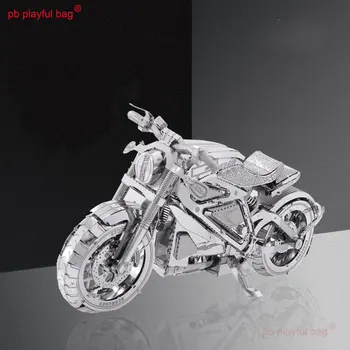 PB Zabawny Torby Metalowe Puzzle Ręczny montaż Model motocykla DIY 3D dla Dzieci zabawki edukacyjne Kreatywne prezenty UG155