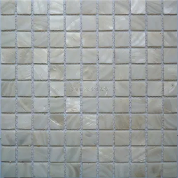 Perłowa mozaika płytki do dekoracji domu, osłony i płytki ścienne do łazienki, 1 m kw./lot, AL082, czysty biały