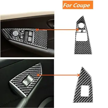 Pokrywa Panelu Konsoli Przełącznika okna Auta Z włókna Węglowego Dla BMW Serii 6 E63 E64 Coupe 2014-2010