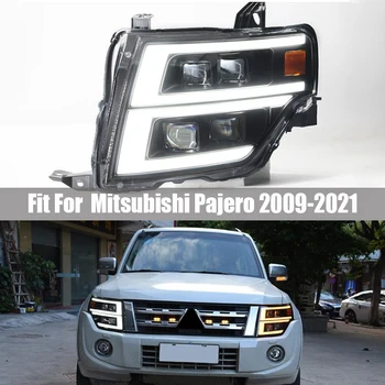 Reflektor kompletny Pasuje do Mitsubishi Pajero 2009 2010-2021 V97 V93 Zmodyfikowana full led reflektor z sygnałem zwrotnym