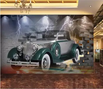 Retro 3D Europejskie Niestandardowe Zdjęcia Tapety samochodowe Tapety do salonu Każdy pokój Tło ściany Malowane, Tapety, Papier