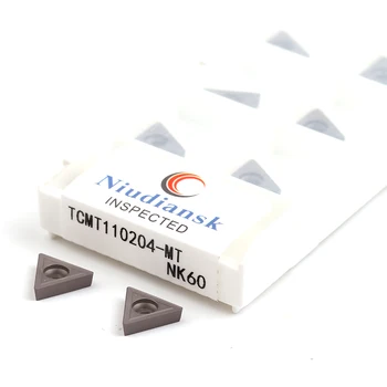 TCMT110204-MT NK60 TCMT110208-MT NK60 Metaloceramiczne tokarki ostrza płytki z węglika spiekanego Zewnętrzne obróbkowe płyta dla tokarek CNC