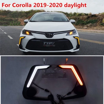 Toyota Corolla 2019 2020 2 Szt. Led Światło Do Biegania Super Jasność 12 Samochodowy LED DRL Wodoodporny ABS Lampa Światła Dziennego