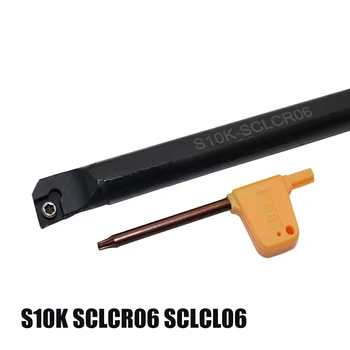Wewnętrzny uchwyt tokarki S10K-SCLCR06 / S10K-SCLCL06, Nudne listwa CNC SCLCR SCLCL, toczenie 95 ° do CCMT / CCGT06